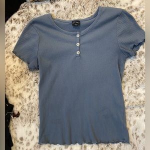 Blue textured shirt